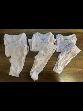 Newborn Baby Girl Matching Sets (set of 3) - each worn once